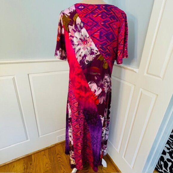 Soft Surroundings Rosario Floral Tropical Flowy Maxi Dress Large Petite - Picture 5 of 9